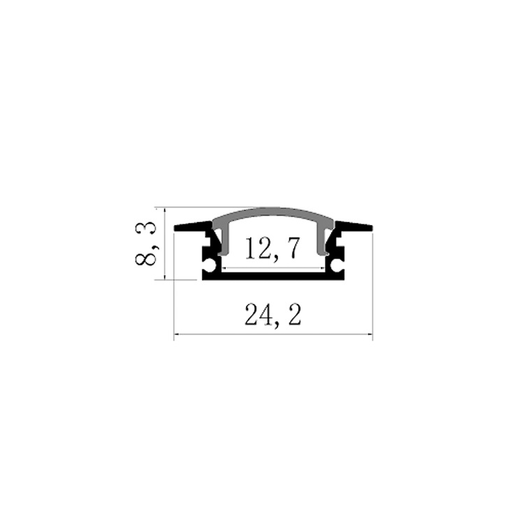 Edge Recessed Cabinet Laminate Shelf Linear Light Hard Light Bar Aluminum Slot Shell Kit